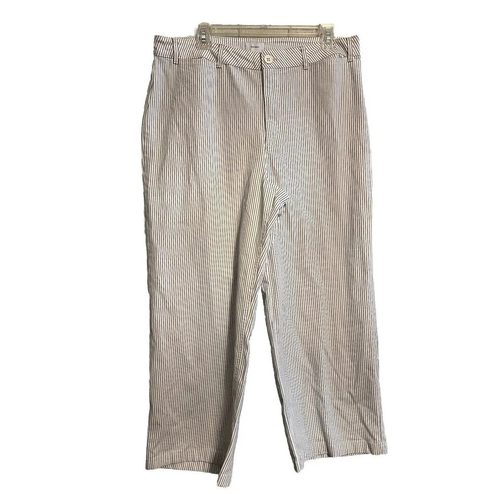 Preowned- Old Navy Striped Stretch Casual Pants Womens (Size 14)